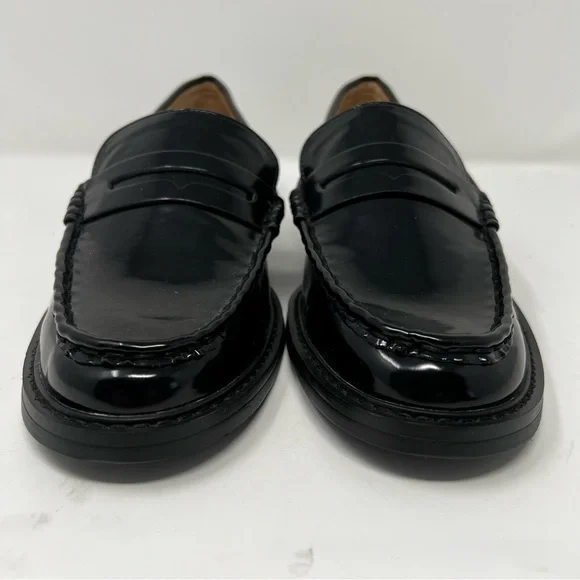 LOFT Shiny Black Loafers - Picture 4 of 9